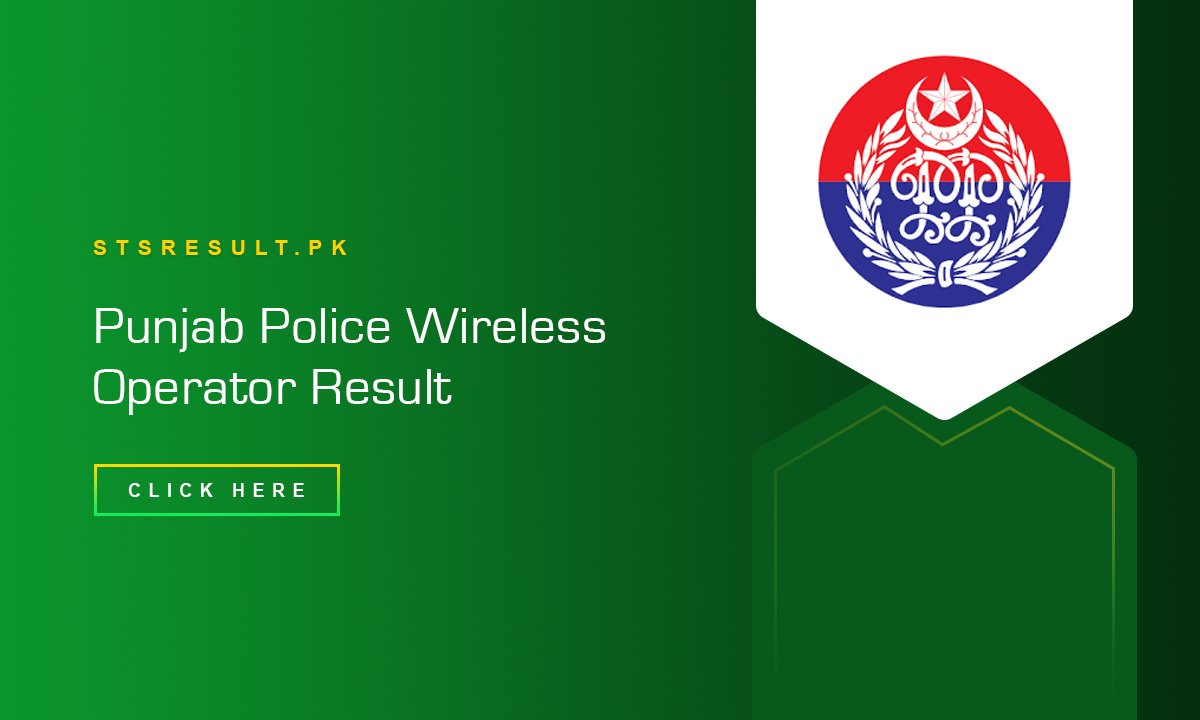 Punjab Police Wireless Operator Result