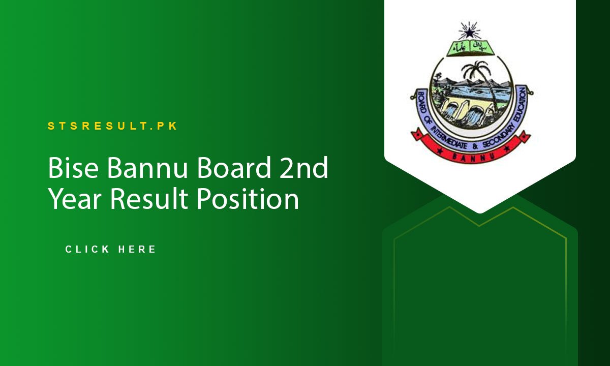 Bise Bannu Board 2nd Year Result Position Holders