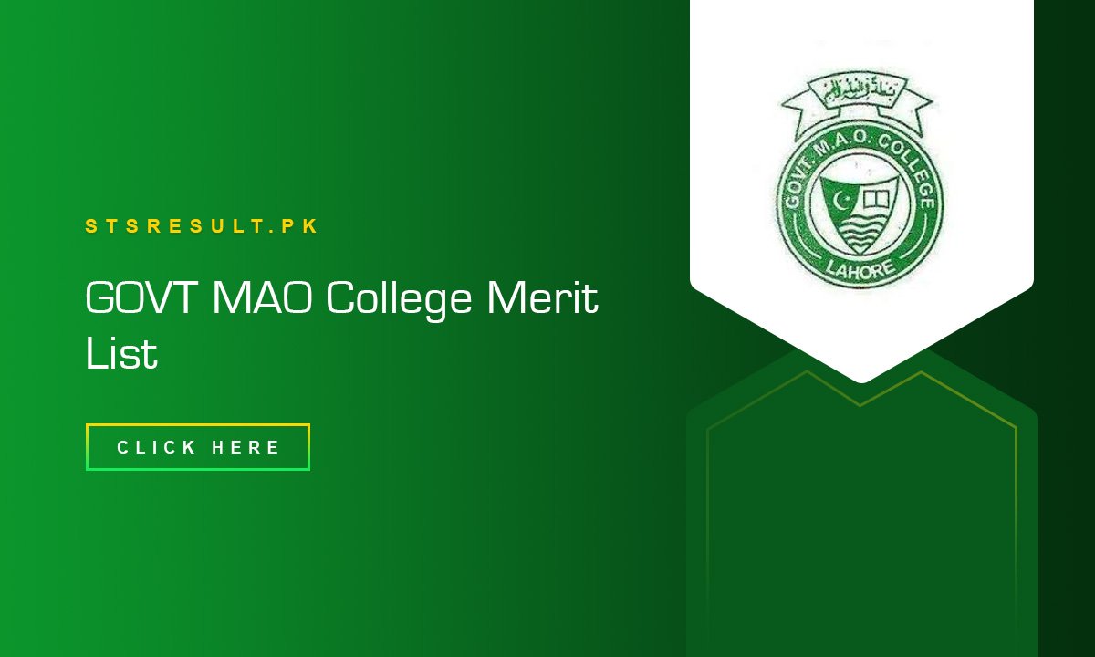 GOVT MAO College Merit List