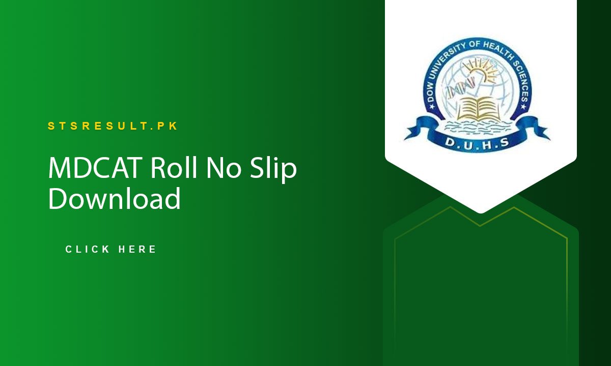 MDCAT Roll No Slip