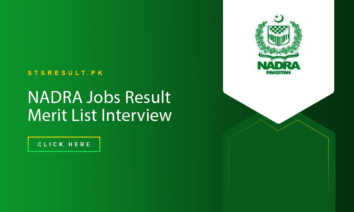 NADRA Jobs Result