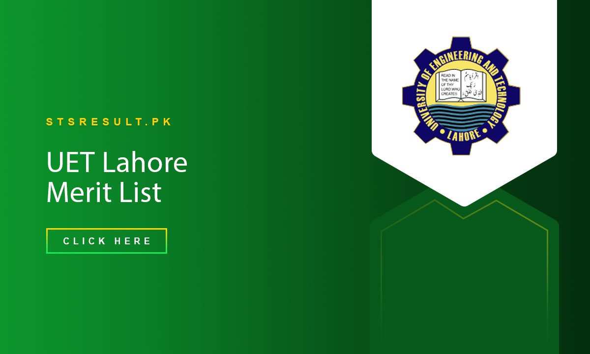 UET Lahore Merit List