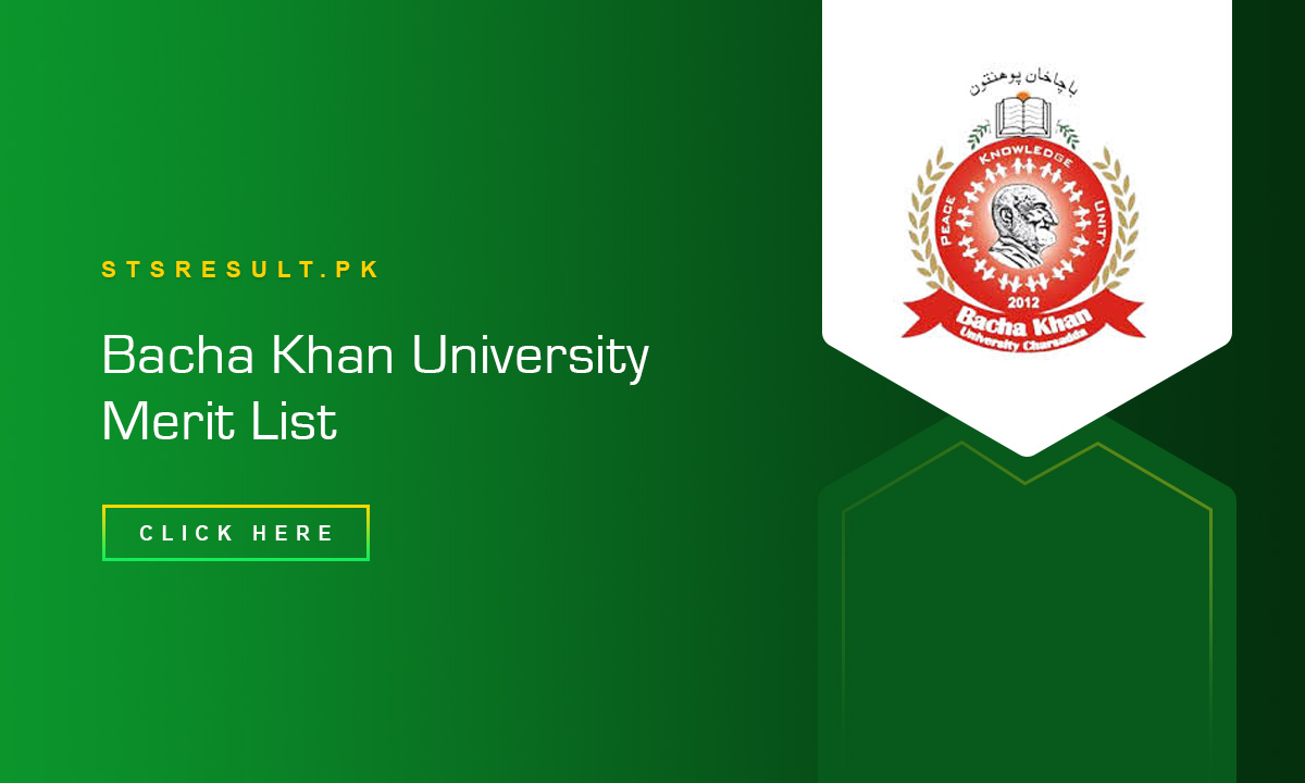 Bacha Khan University Merit List